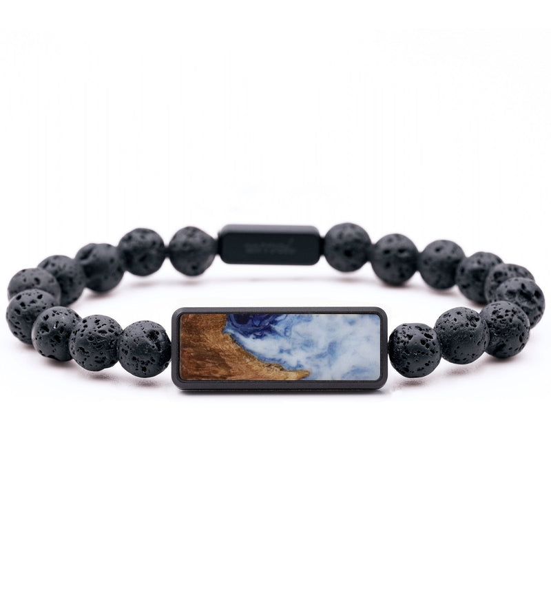 Lava Bead Wood Bracelet - Hallie (Coastal, 744179)