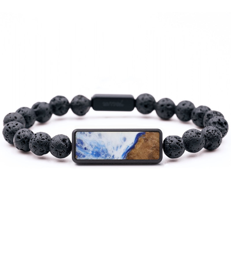 Lava Bead Wood Bracelet - Miguel (Coastal, 744185)