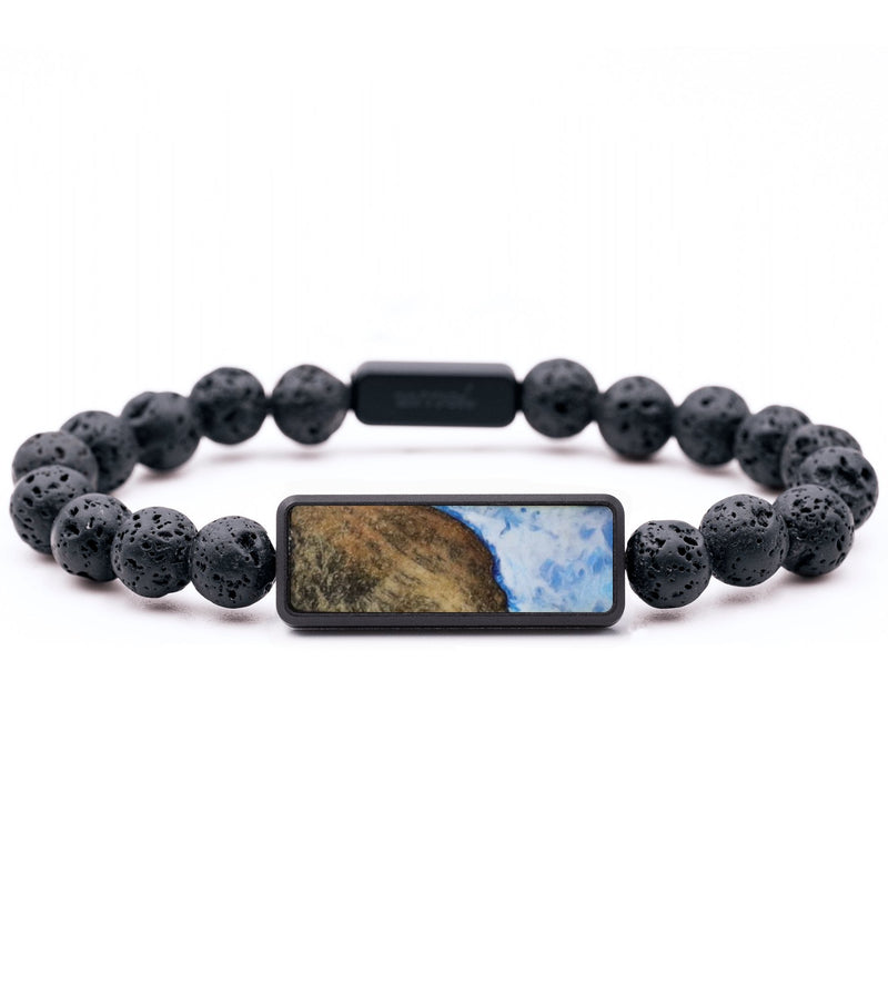 Lava Bead Wood Bracelet - Linda (Coastal, 744191)