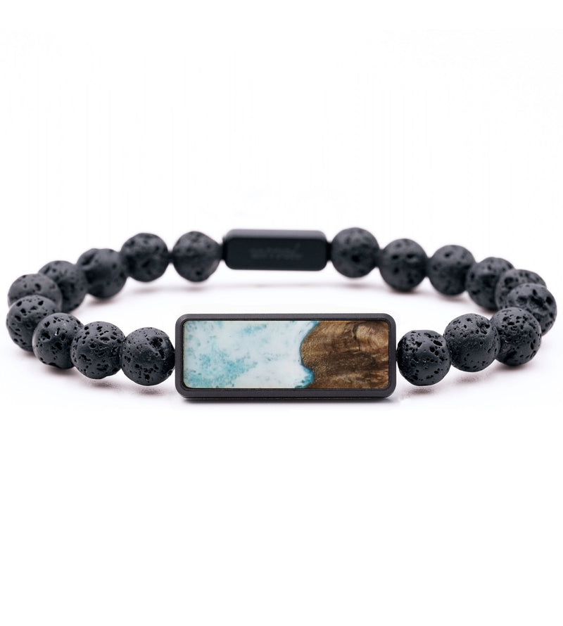Lava Bead Wood Bracelet - Kelsey (Coastal, 744197)