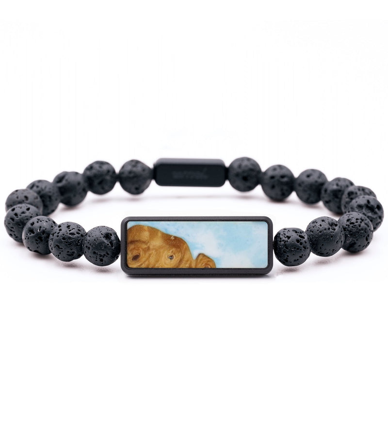 Lava Bead Wood Bracelet - Gretchen (Coastal, 744198)