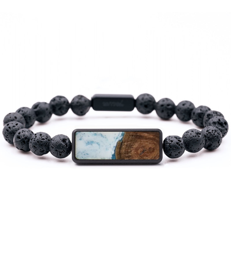 Lava Bead Wood Bracelet - Yaretzi (Coastal, 744204)
