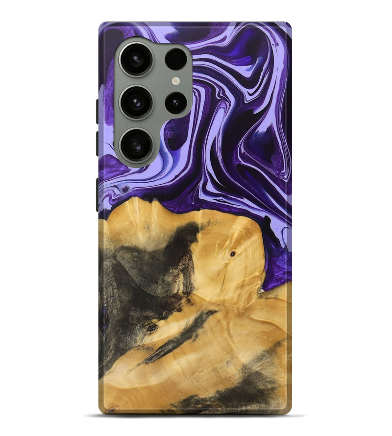 Galaxy S24 Ultra Wood Live Edge Phone Case - Taffy (Purple, 744380)