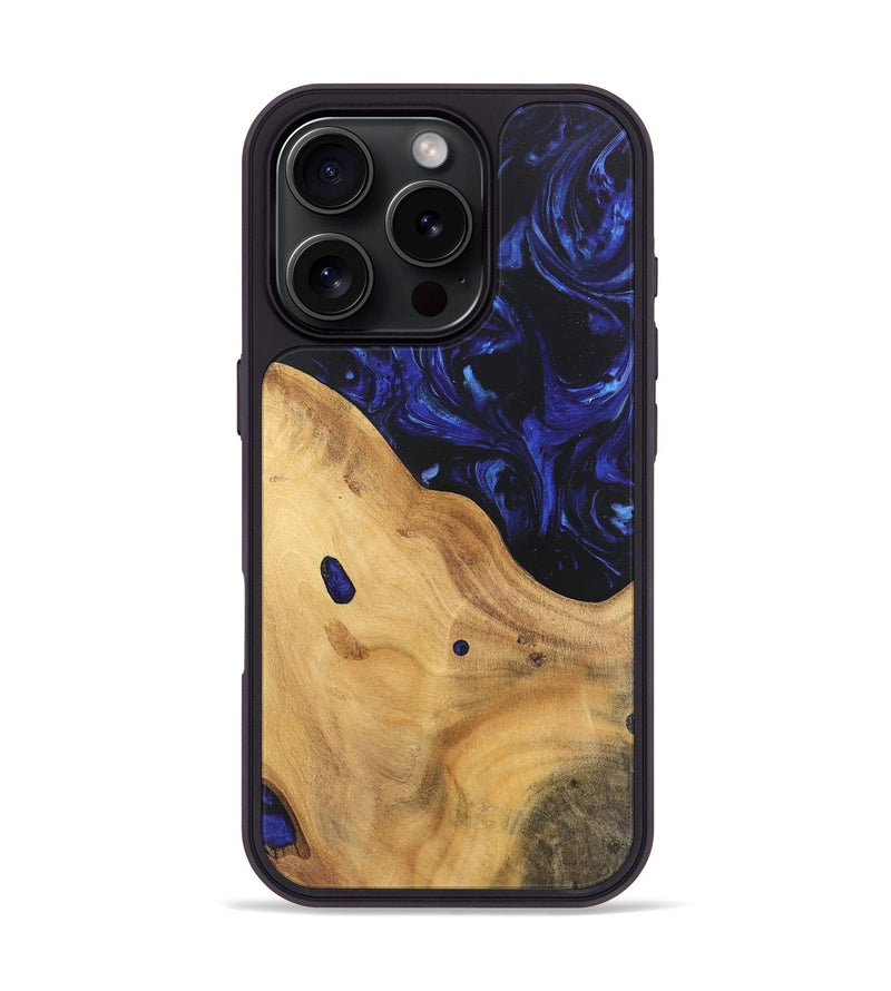 iPhone 16 Pro Wood Phone Case - Selva (Blue, 744413)