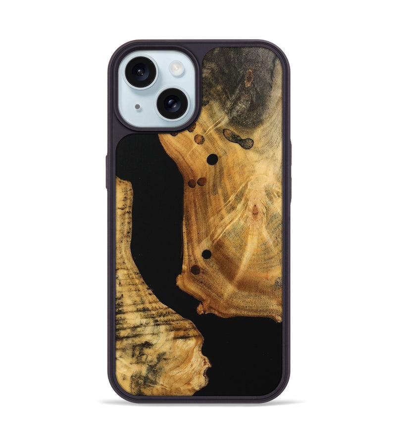 iPhone 15 Wood Phone Case - Ryley (Wood Burl, 744541)
