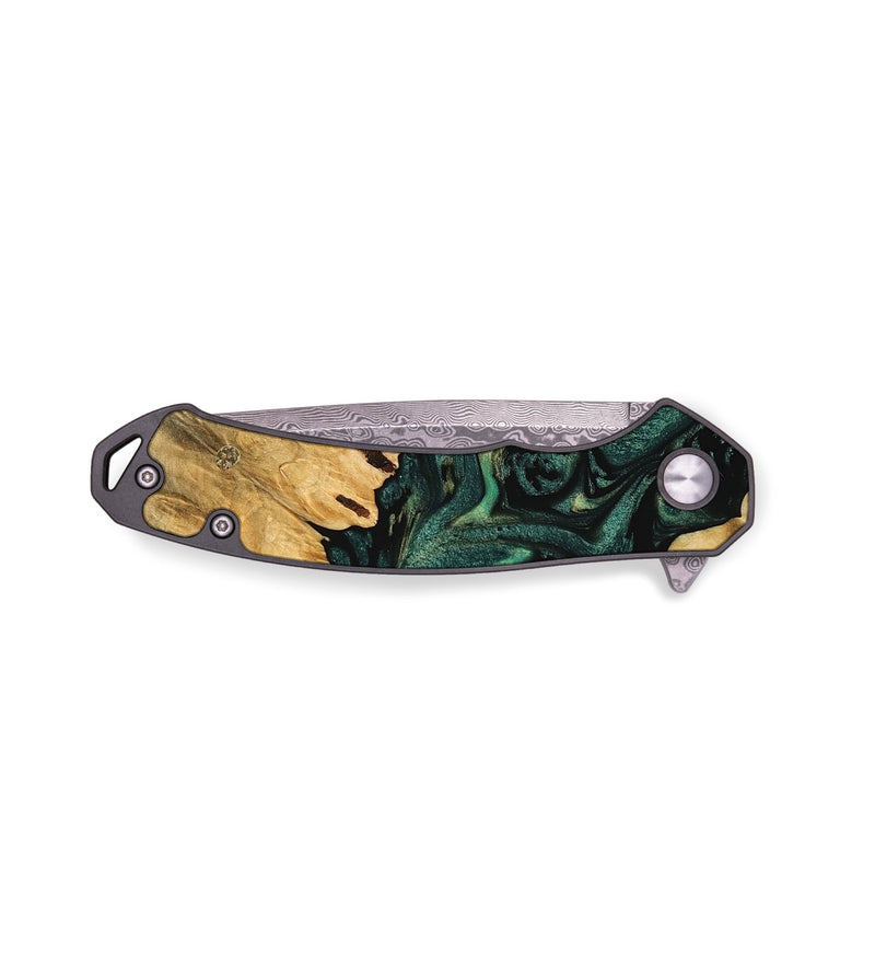 EDC Wood Pocket Knife - Joshua (Green, 744550)