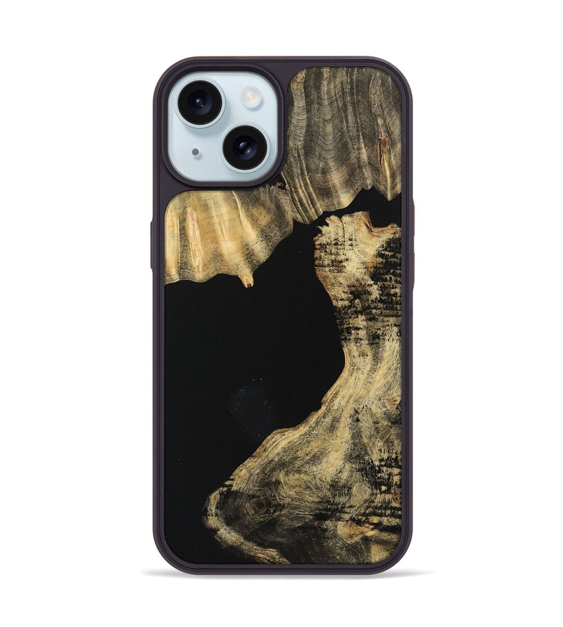 iPhone 15 Wood Phone Case - Braxton (Wood Burl, 744557)