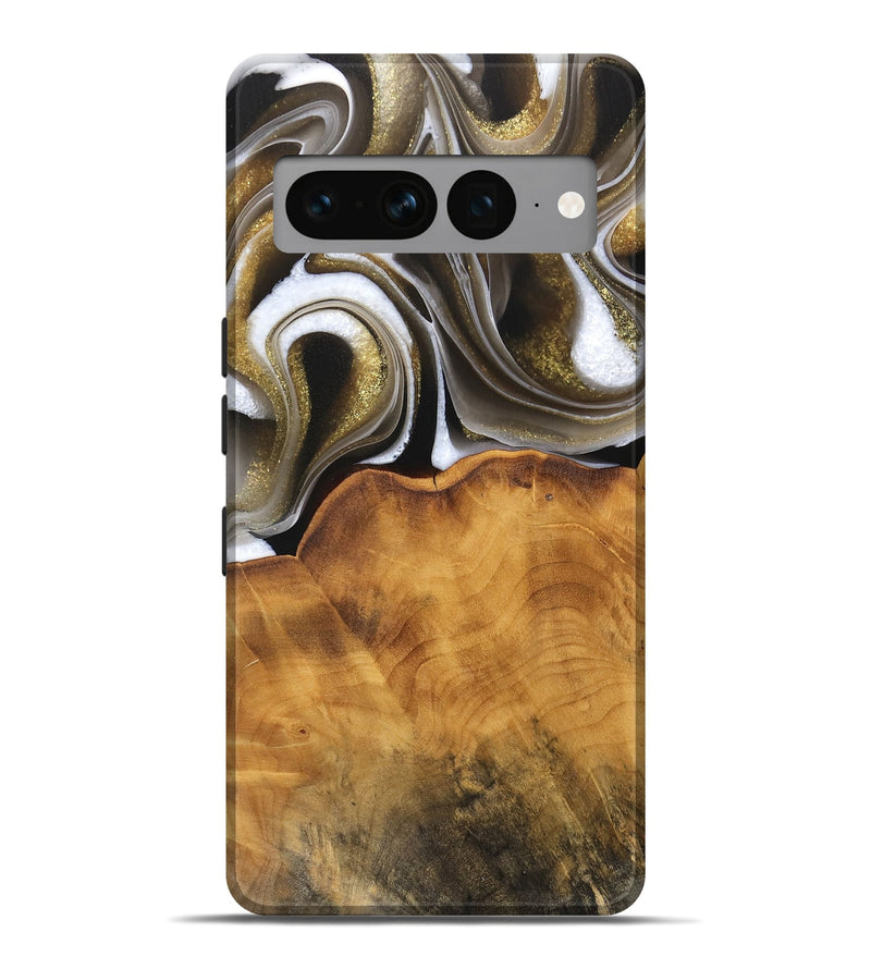 Pixel 7 Pro Wood Live Edge Phone Case - Tawana (Black & White, 744757)
