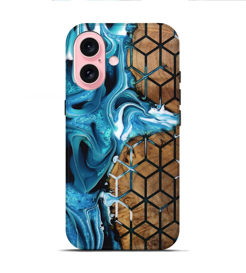 iPhone 16 Wood Live Edge Phone Case - Bailey (Pattern, 744777)