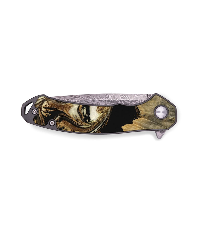 EDC Wood Pocket Knife - Felicia (Black & White, 744820)