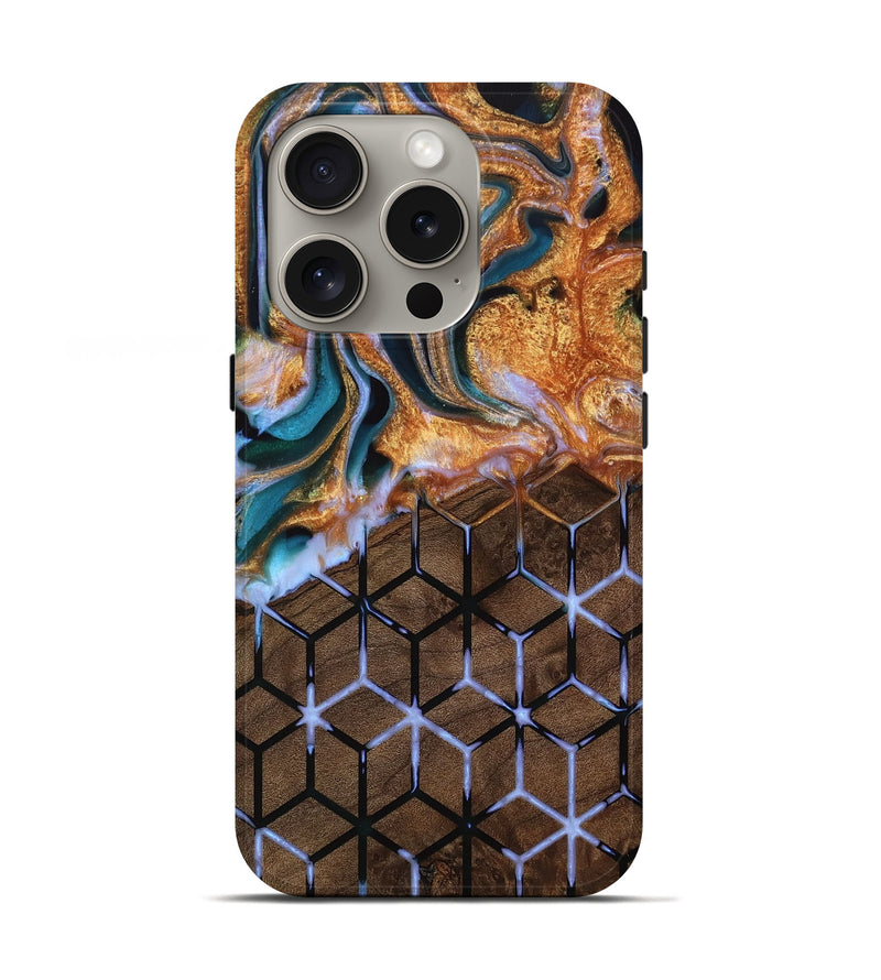 iPhone 16 Pro Wood Live Edge Phone Case - Diju (Pattern, 745043)