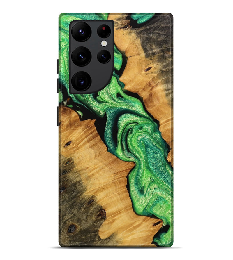 Galaxy S22 Ultra Wood Live Edge Phone Case - Alika (Green, 745054)