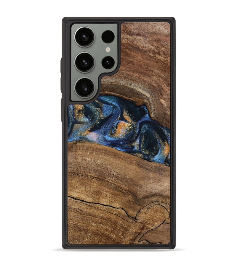 Galaxy S23 Ultra Wood Phone Case - Gavra (Teal & Gold, 745158)