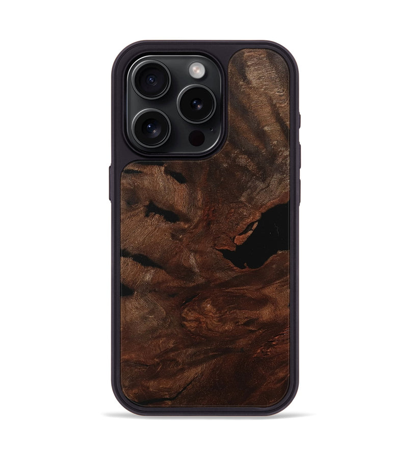 iPhone 15 Pro Wood Phone Case - Faythe (Wood Burl, 745184)