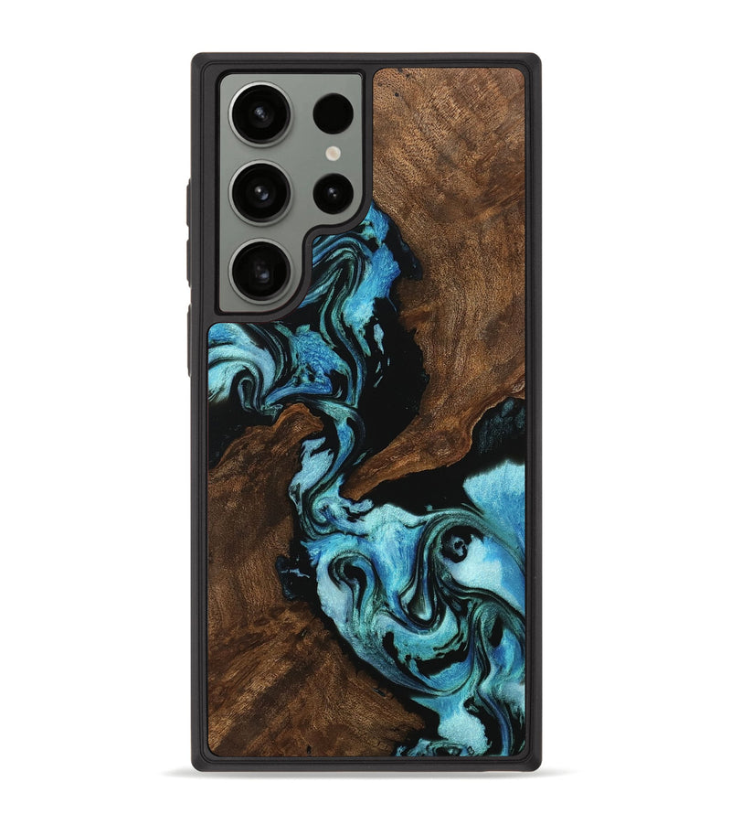 Galaxy S23 Ultra Wood Phone Case - Delvin (Blue, 745295)