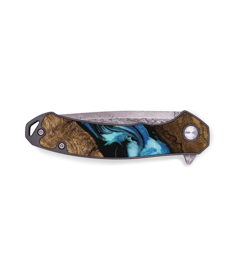 EDC Wood Pocket Knife - Blithe (Blue, 745324)