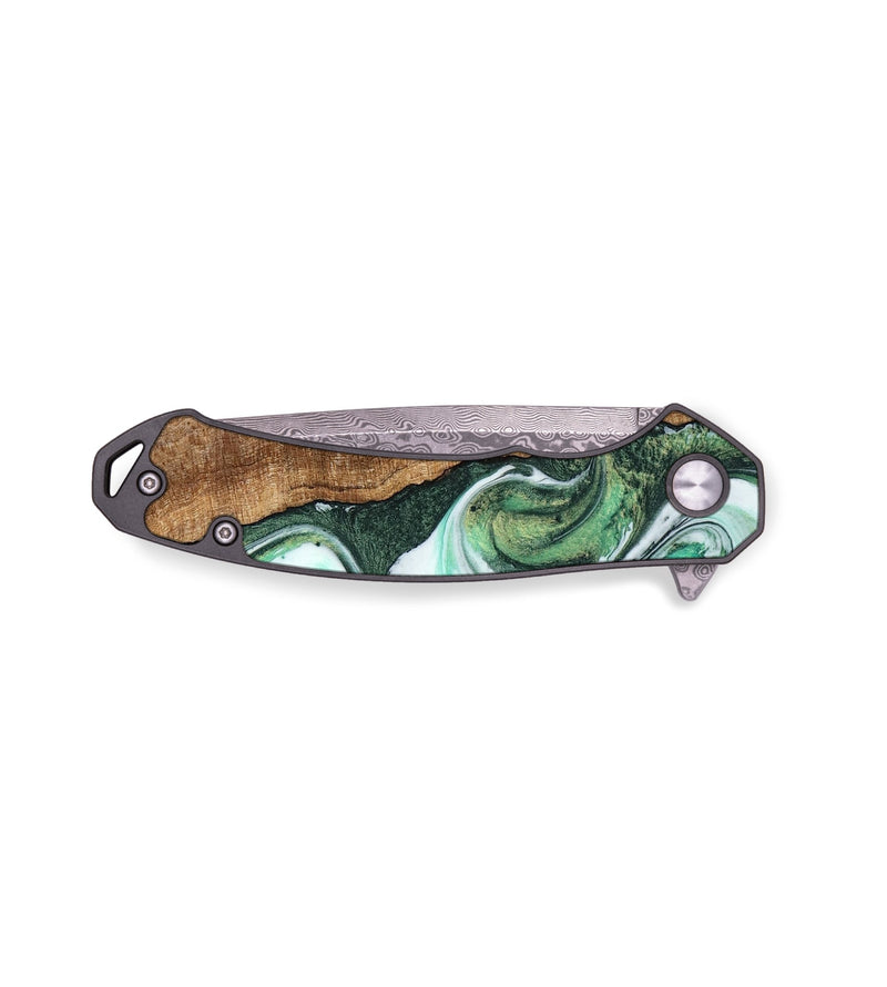 EDC Wood Pocket Knife - Tania (Green, 745327)