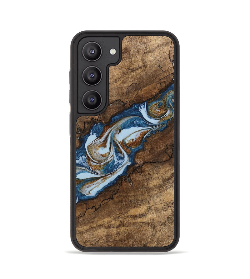 Galaxy S23 Wood Phone Case - Brian (Teal & Gold, 745453)