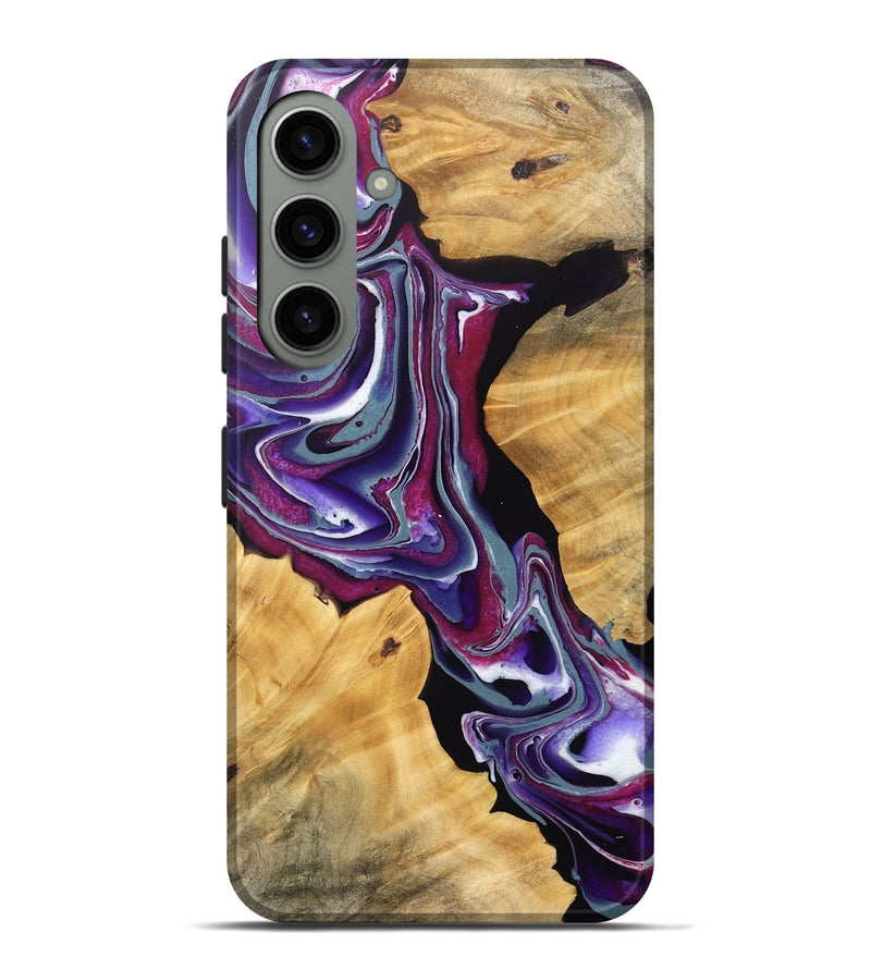Galaxy S24 Plus Wood Live Edge Phone Case - Geo (Purple, 745668)