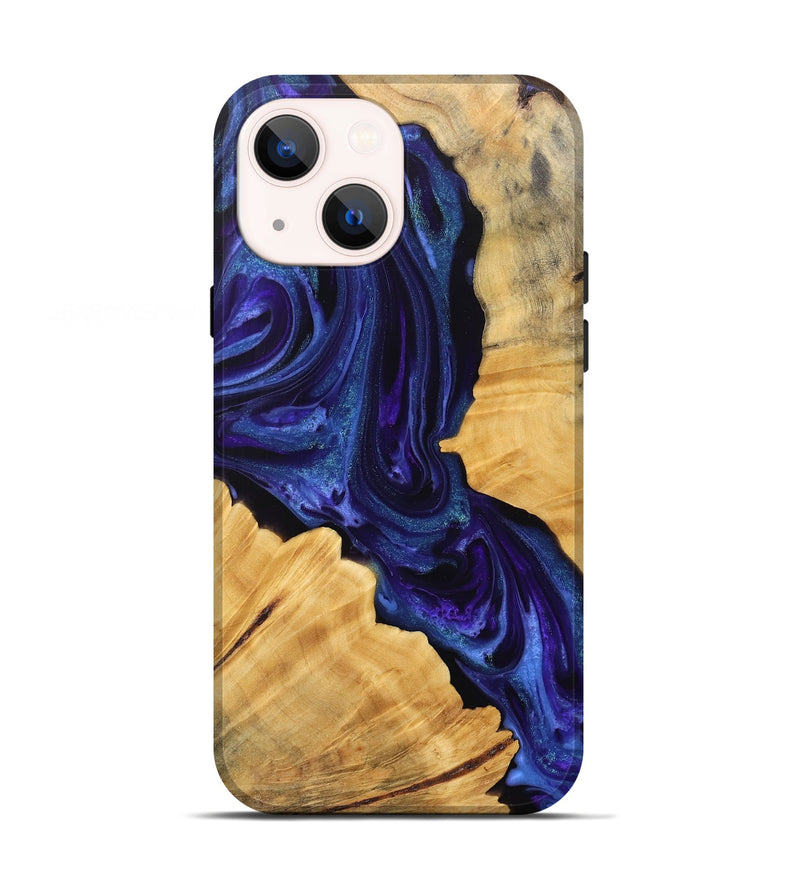 iPhone 13 Wood Live Edge Phone Case - Laura (Purple, 745673)