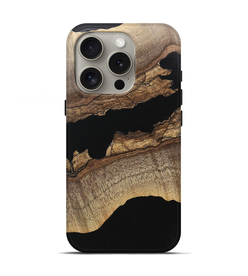 iPhone 16 Pro Wood Live Edge Phone Case - Rhodes (Wood Burl, 745731)
