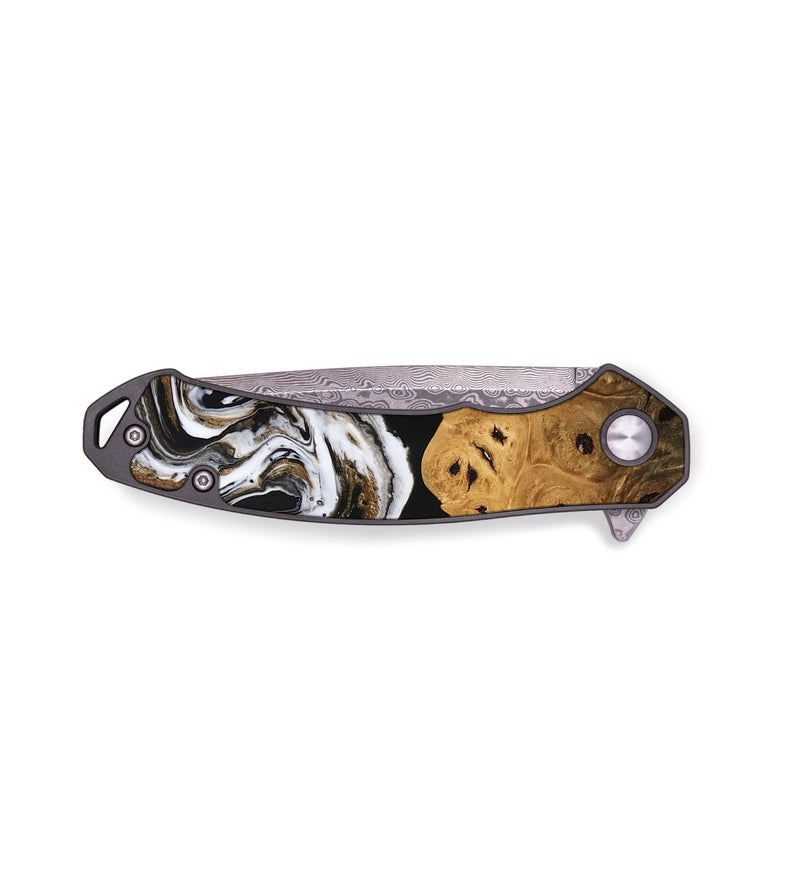 EDC Wood Pocket Knife - Ryland (Black & White, 745768)