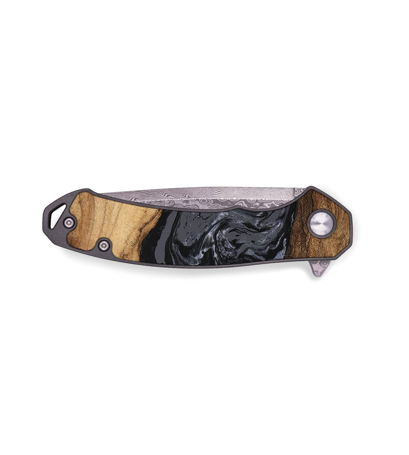 EDC Wood Pocket Knife - Corrie (Black & White, 745921)