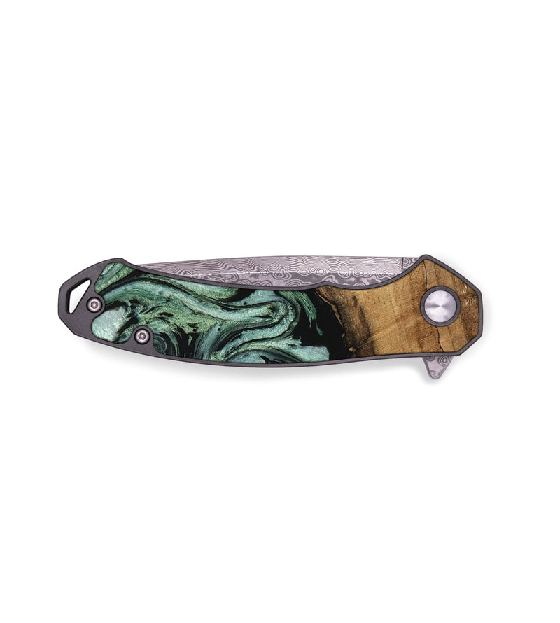 EDC Wood Pocket Knife - Jaden (Green, 745937)