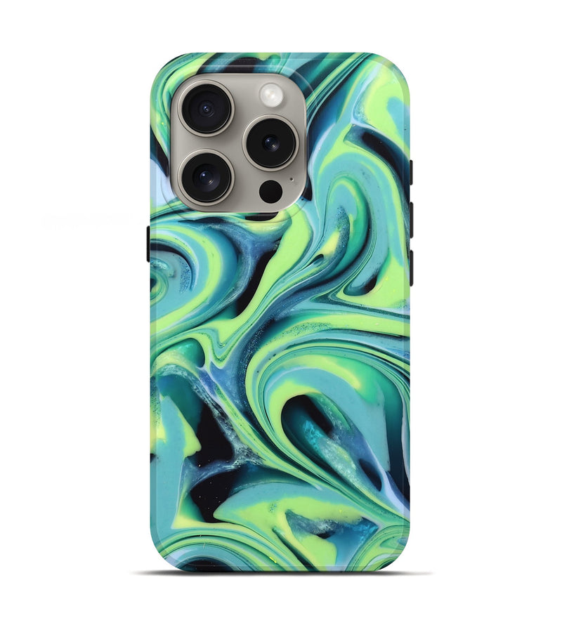 iPhone 16 Pro ResinArt Live Edge Phone Case - Jo (Green, 746024)
