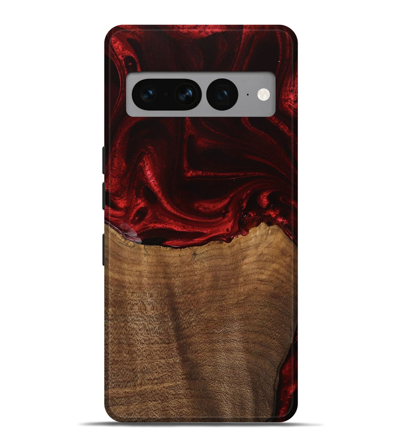 Pixel 7 Pro Wood Live Edge Phone Case - Bart (Red, 746033)