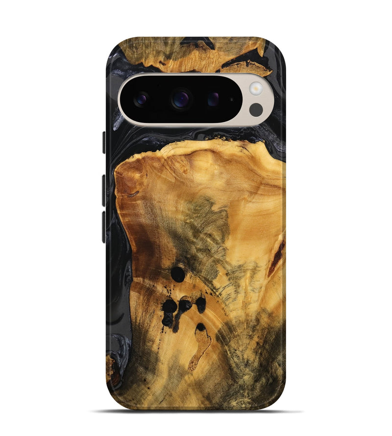 Pixel 9 Wood Live Edge Phone Case - Brandon (Black & White, 746275)