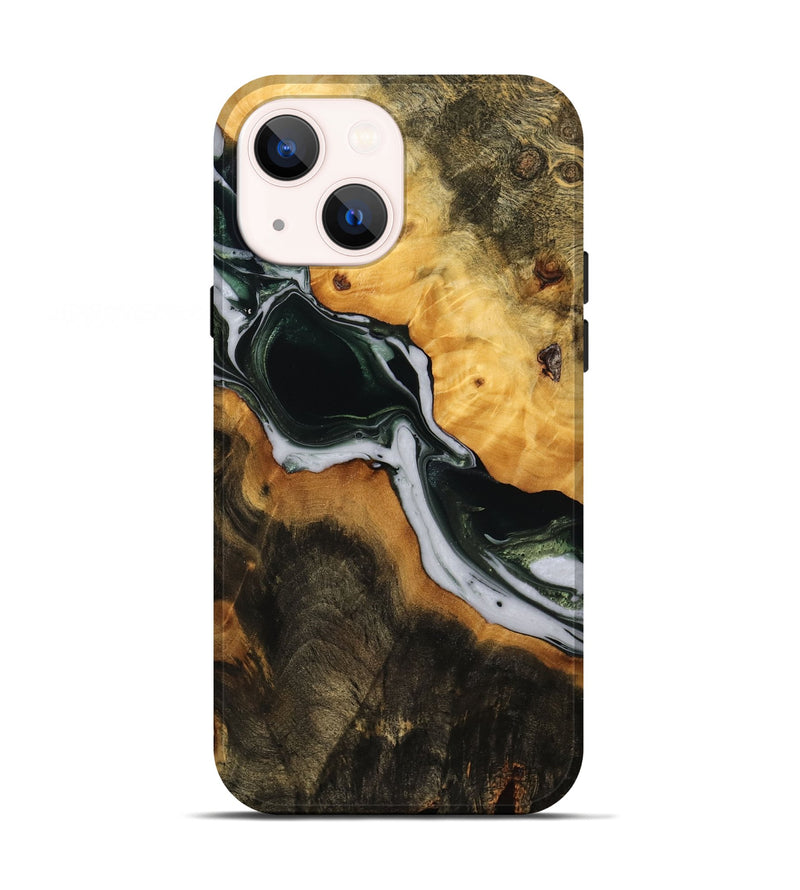iPhone 13 Wood Live Edge Phone Case - Jaslyn (Green, 746291)