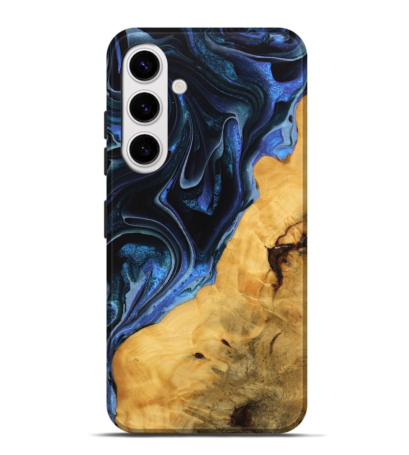 Galaxy S25 Plus Wood Live Edge Phone Case - Hal (Blue, 746313)