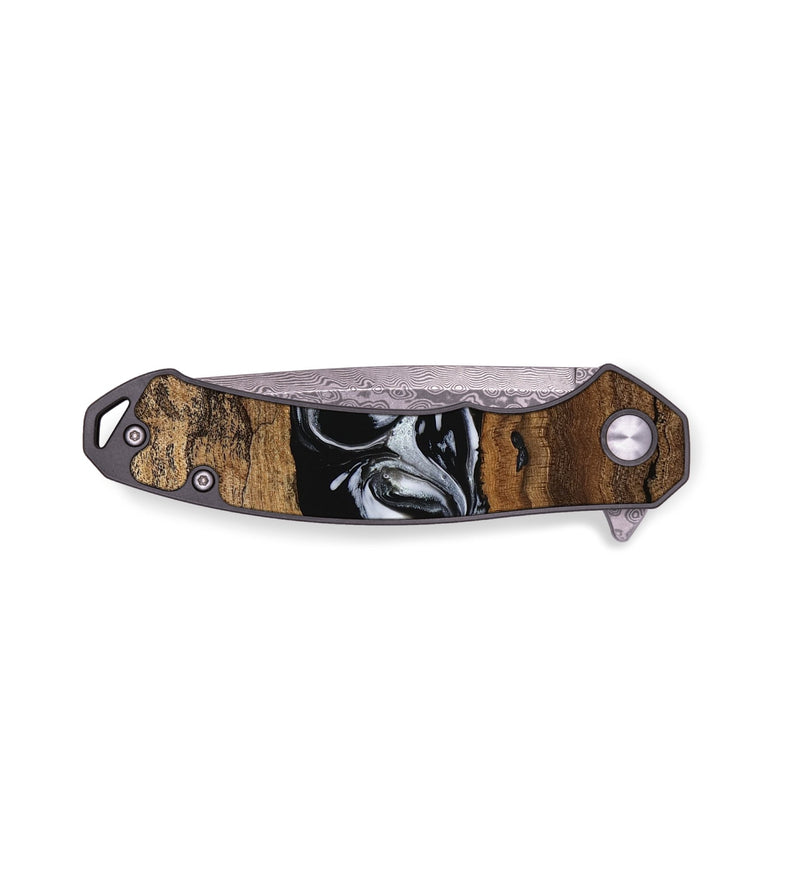 EDC Wood Pocket Knife - Zavier (Black & White, 746419)