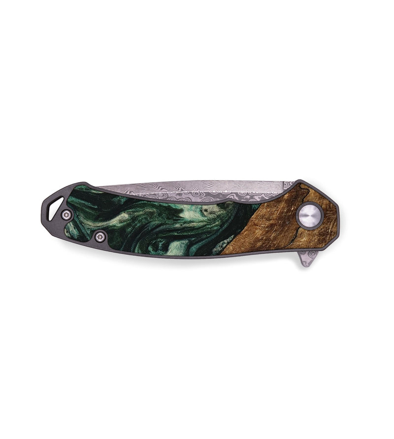 EDC Wood Pocket Knife - Baylee (Green, 746645)