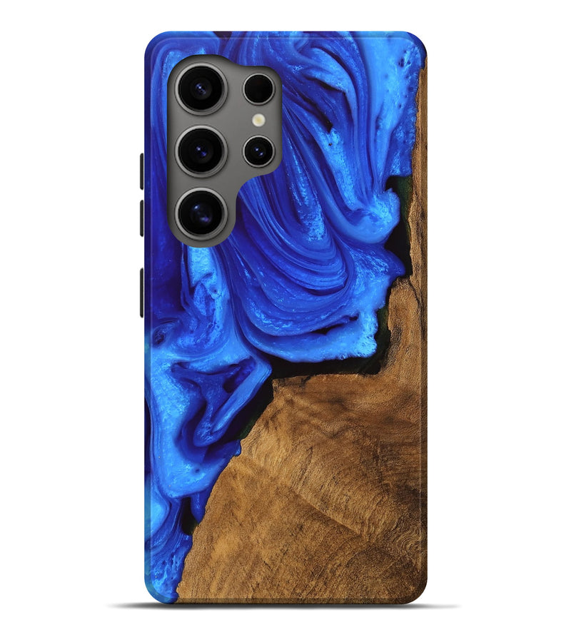 Galaxy S25 Ultra Wood Live Edge Phone Case - Ashlie (Blue, 747482)