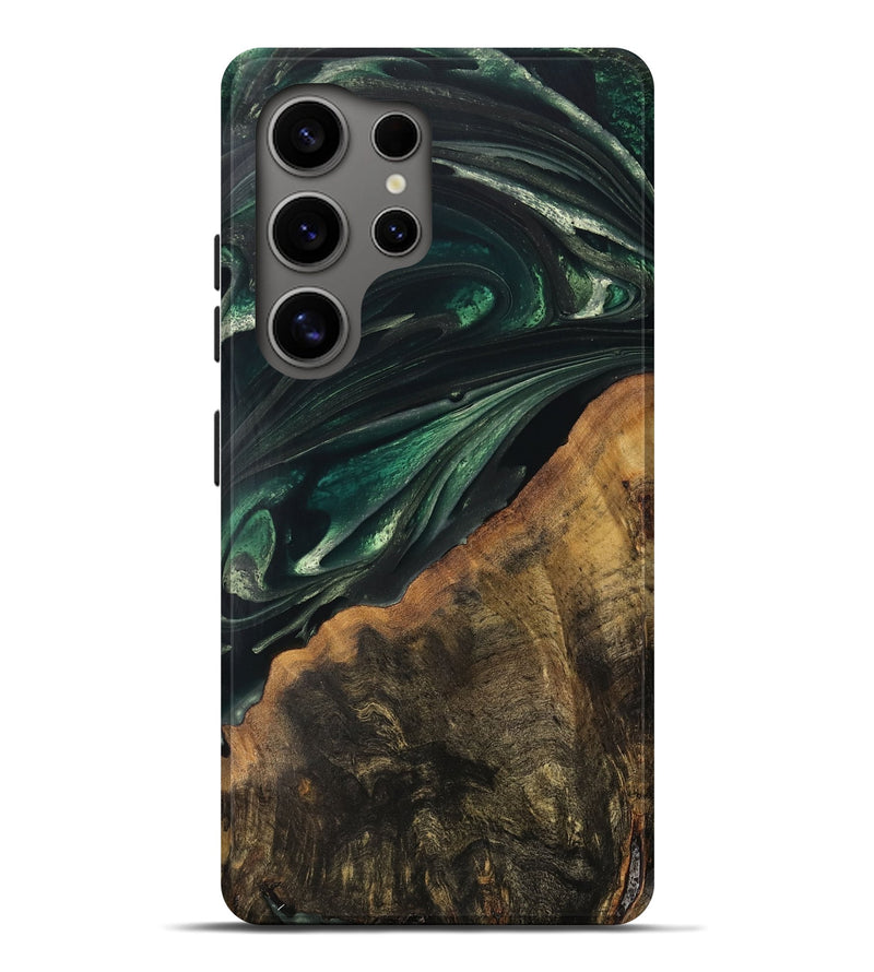 Galaxy S25 Ultra Wood Live Edge Phone Case - Javion (Green, 747483)