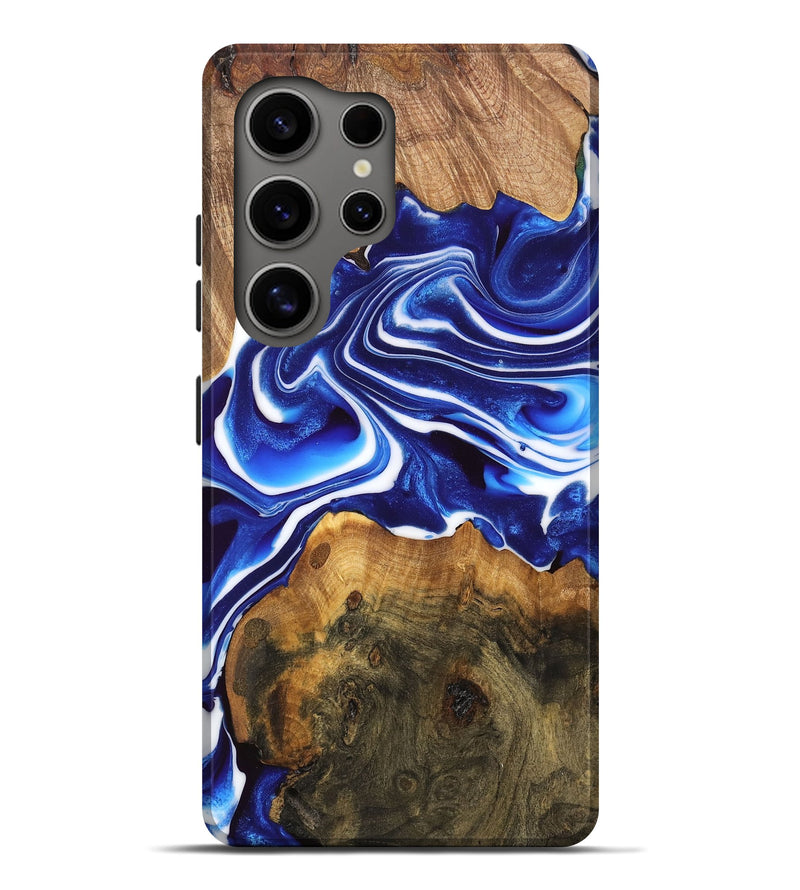 Galaxy S25 Ultra Wood Live Edge Phone Case - Felipe (Blue, 747485)
