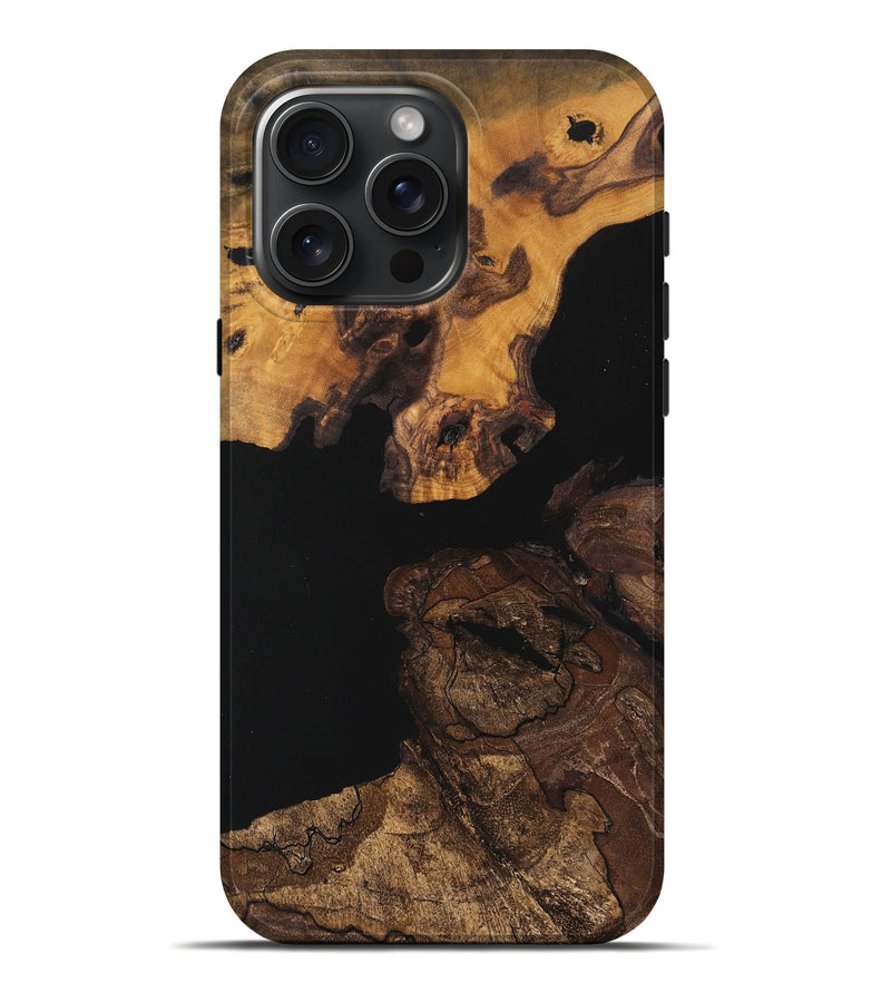 iPhone 16 Pro Max Wood Live Edge Phone Case - Alaiya (Wood Burl, 747499)