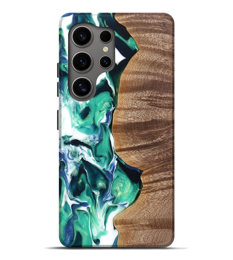 Galaxy S25 Ultra Wood Live Edge Phone Case - Luther (Green, 747565)