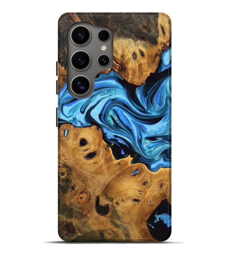 Galaxy S25 Ultra Wood Live Edge Phone Case - Arlo (Blue, 747571)