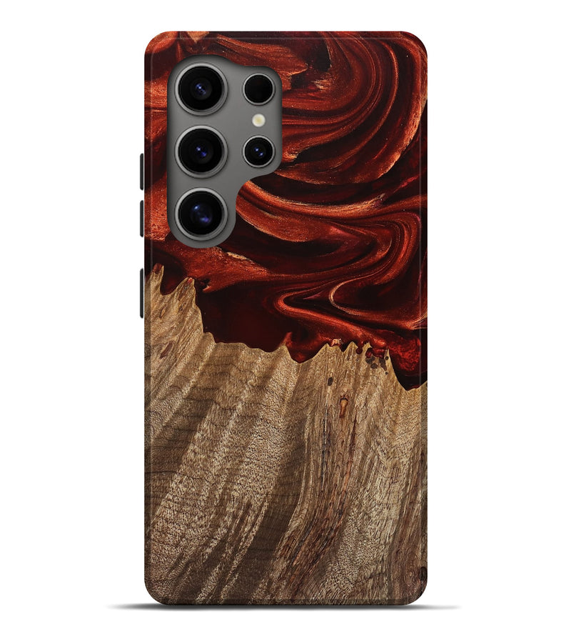 Galaxy S25 Ultra Wood Live Edge Phone Case - Jacey (Red, 747579)