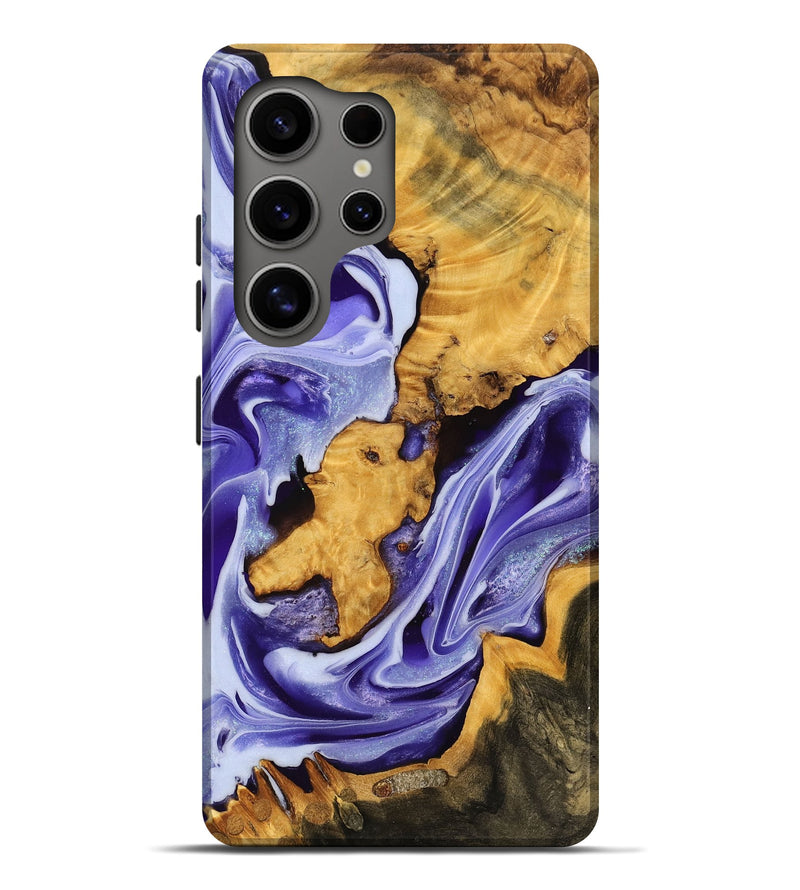 Galaxy S25 Ultra Wood Live Edge Phone Case - Brittni (Purple, 747586)