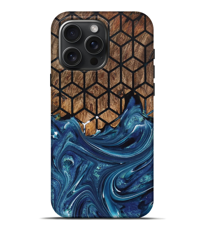 iPhone 16 Pro Max Wood Live Edge Phone Case - Frances (Pattern, 747593)
