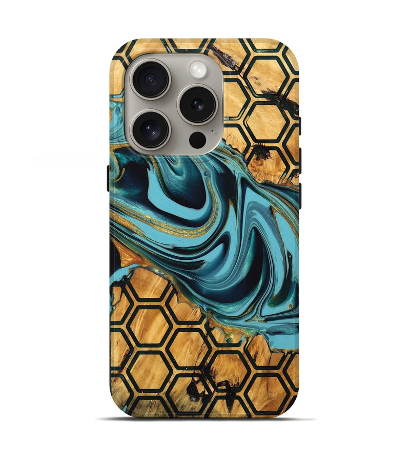 iPhone 16 Pro Wood Live Edge Phone Case - Vicky (Pattern, 747800)