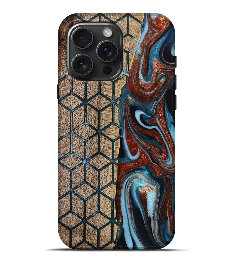 iPhone 16 Pro Max Wood Live Edge Phone Case - Harmony (Pattern, 747816)