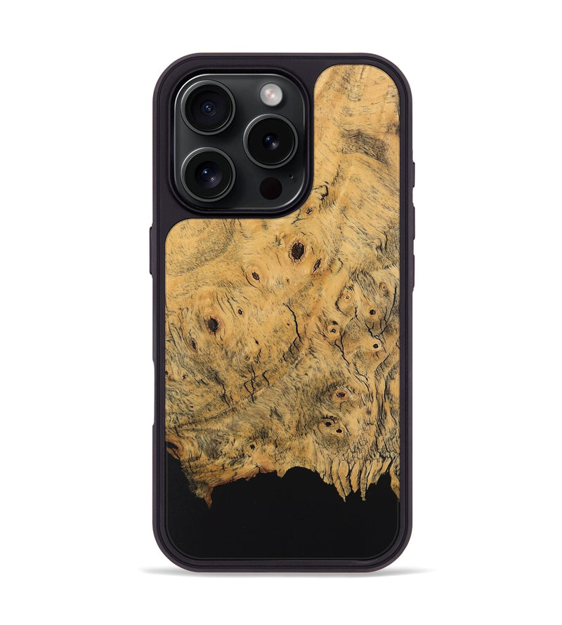 iPhone 16 Pro Wood Phone Case - Curley (Wood Burl, 747938)