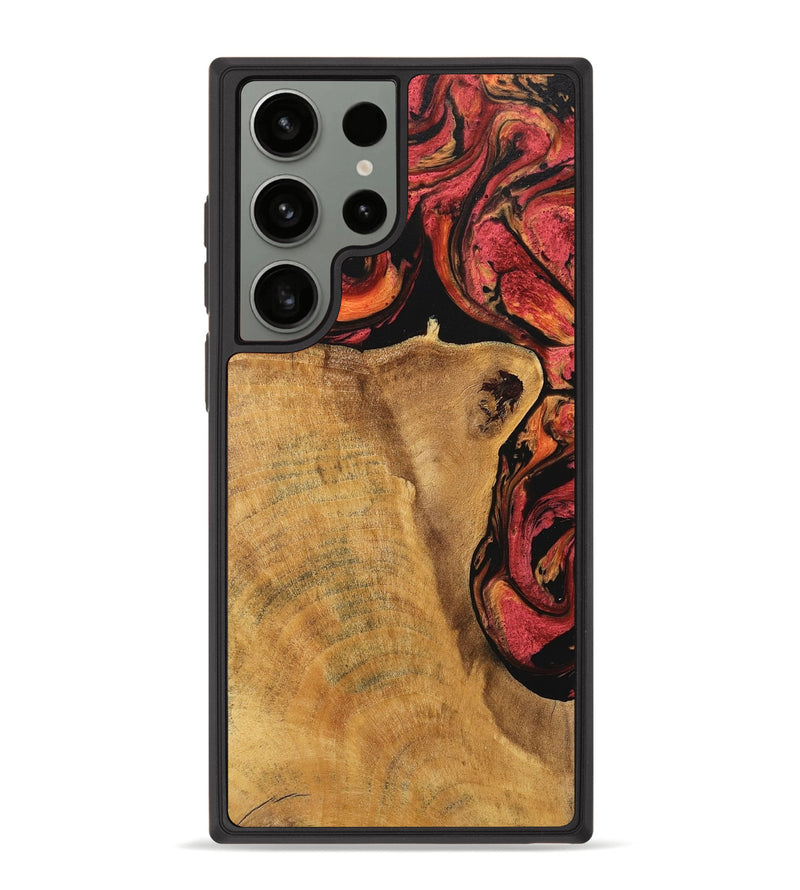 Galaxy S23 Ultra Wood Phone Case - Earline (Red, 748008)