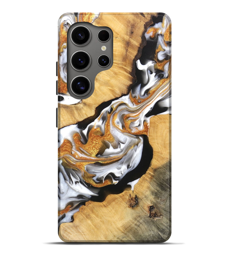 Galaxy S25 Ultra Wood Live Edge Phone Case - Amiri (Black & White, 748105)