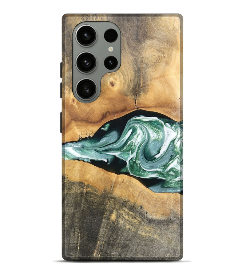 Galaxy S23 Ultra Wood Live Edge Phone Case - Kolton (Green, 748113)